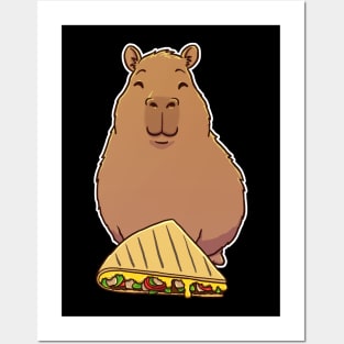 Capybara Quesadilla Posters and Art